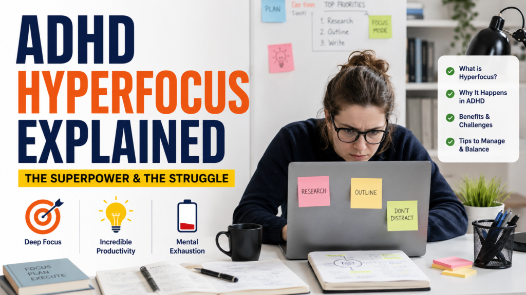 ADHD Hyperfocus Explained – Practical ADHD Guide 2026